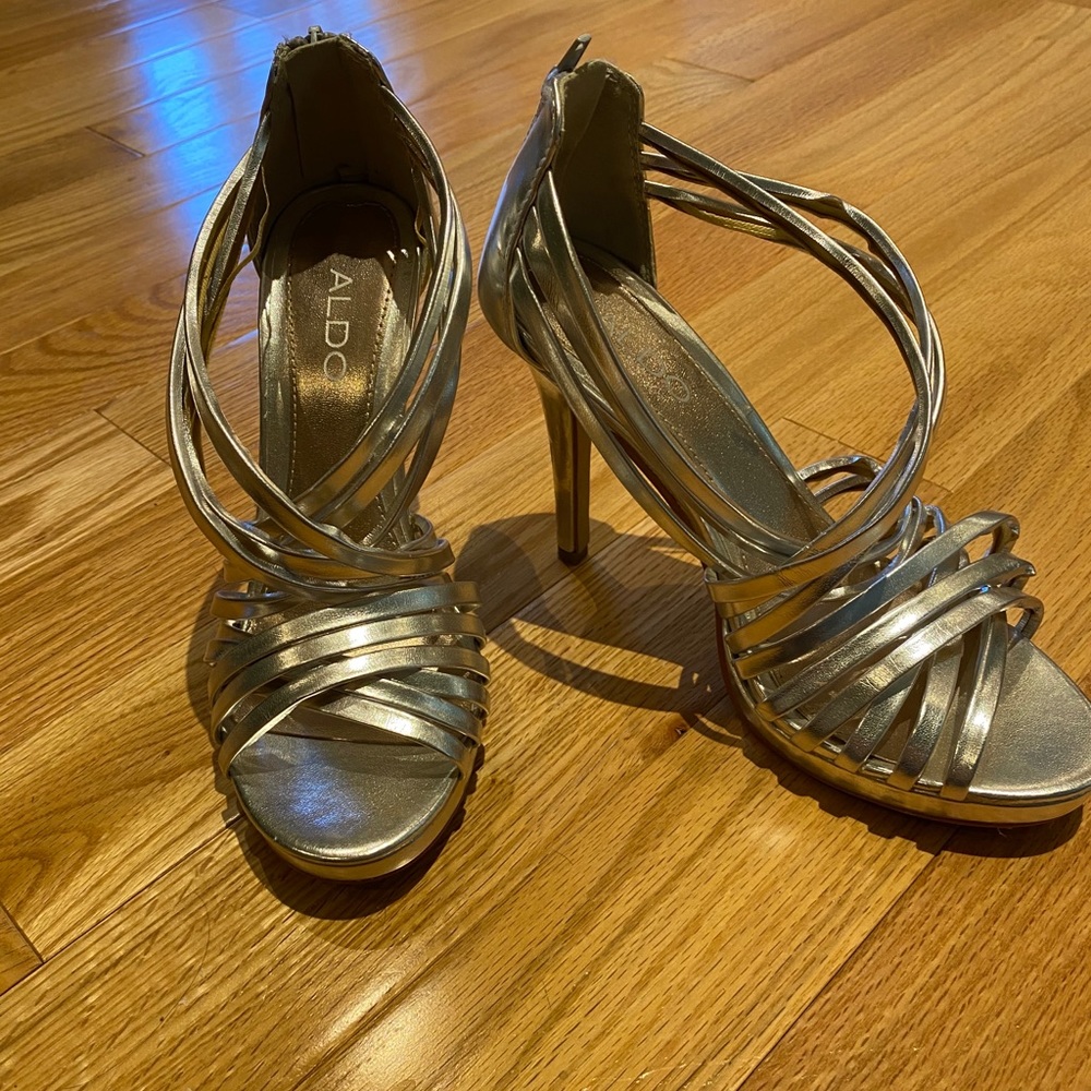 Aldo silver high heels